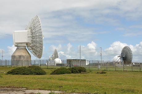 Satellite dishes at GCHQ Bude.