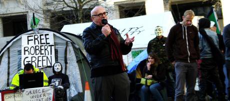 Costas Douzinas speaks at Occupy London. Demotix/Haydn Wheeler. Some rights reserved.