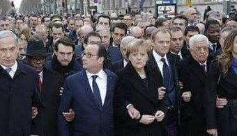 World leaders pose for the cameras in Paris.
