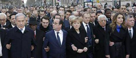 World leaders pose for the cameras in Paris.