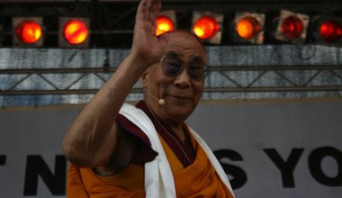 The fourteenth Dalai Lama appears at a pro-Tibetan rally in Vienna in May. Demotix/Saransh Sehgal. All rights reserved.