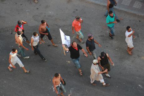 Salafist youth clash with police in Sousse, March, 2013.
