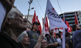 A Syriza rally in Athens. Demotix/Federico Scoppa. All rights reserved.