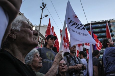 A Syriza rally in Athens. Demotix/Federico Scoppa. All rights reserved.