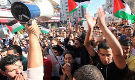 Protest against the Palestinian Authority in Ramallah, 2012