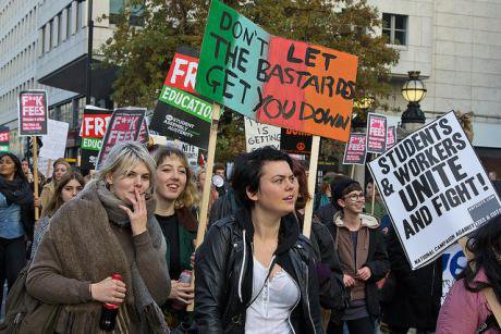 November 2014 student protest, London