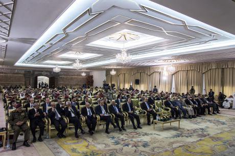 Preparing for the National Dialogue conference in San&#39;aa&#39;s presidential palace, 2012. 