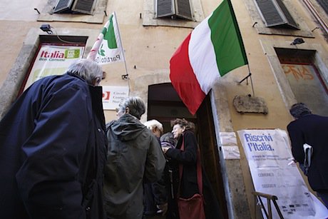 Primary elections of Italy&#39;s Center-Left parties in Italy. Demotix/Eidon. All rights reserved.