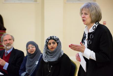 Theresa May at al-Madina mosque