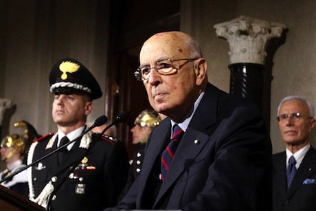 Newly re-elected Italian president Giorgio Napolitano. Demotix/eidon photographers. All rights reserved.