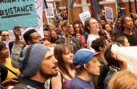 Reclaim Brixton protest.