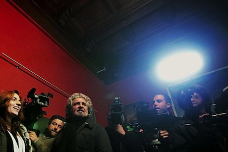 M5S leader Beppe Grillo during a press conference in Rome. Demotix/Eidon Photographers. All rights reserved.