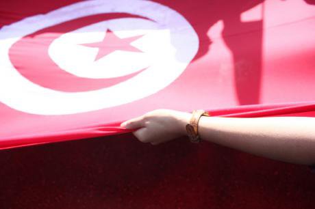 Celebrating Revolution Day in Tunisia.