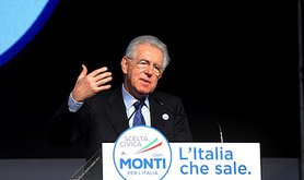 Mario Monti speaks at a campaign rally. Demotix/Ermes Beltrami Vincenzi. All rights reserved.