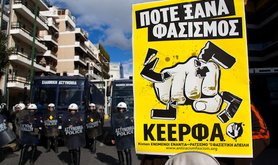 During an antifascist demonstration in Athens. Demotix/Kostas Pikoulas. All rights reserved.
