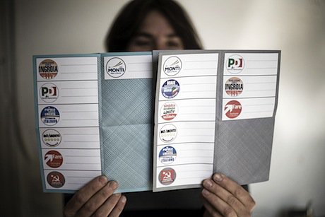 Ballot papers for Italians living abroad. Demotix/Paco Serinelli. All rights reserved.