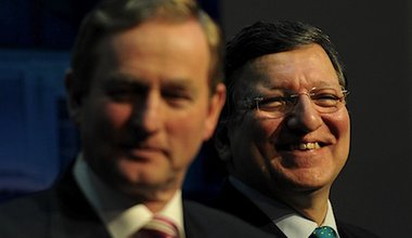 Irish Taoiseach Enda Kenny and President of the European Commission José Manuel Barroso at a press conference in Dublin. Demotix/Art Widak. All rights reserved.