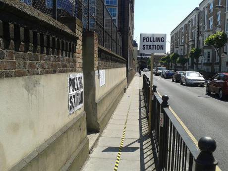 A Tower Hamlets polling booth, June 2015. 