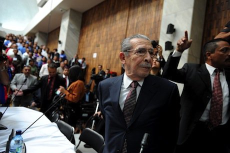 Ex-Guatemalan dictator Rios Montt goes on trial for genocide. Demotix/Hiroko Tanaka. All rights reserved.