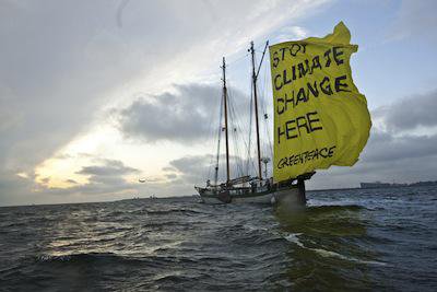 Greenpeace sailing ship