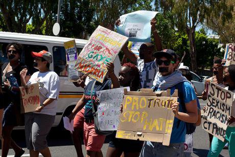 Protest for LGBT rights in Nigeria, in South Africa.