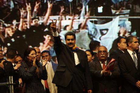 Newly elected President Maduro in 2013.
