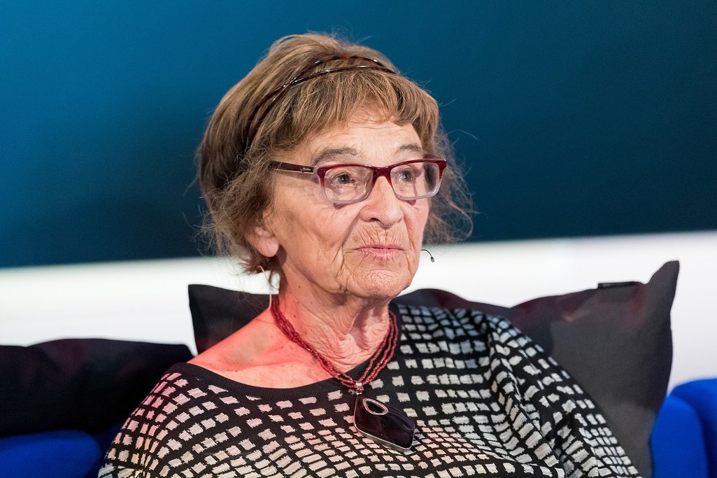 Ágnes Heller at the Frankfurt book festival, 2018.