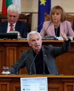 Volen Siderov, leader of the Bulgarian ultra-right party ATAKA, speaks in the Parliament.