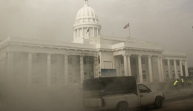 Colombo's Municipal Council, as Sri Lanka fumigates to contain Dengue Fever. Demotix/Tharaka Ruwansiri. All rights reserved.