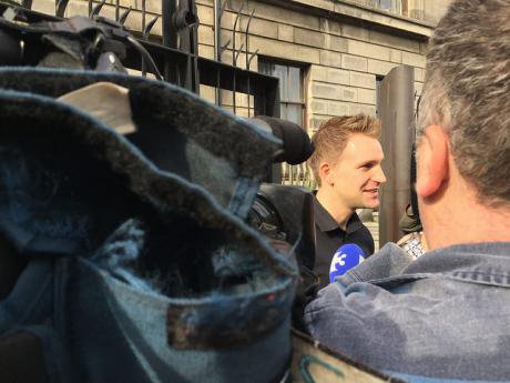 Max Schrems after winning his Judicial Review case against the Irish Data Protection Commissioner. 