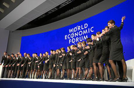 Swiss Hostesses open the World Economic Forum 2016. Valeriano Di Domenico/Flickr. Some rights reserved.