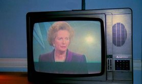 Margaret Thatcher on tv, 