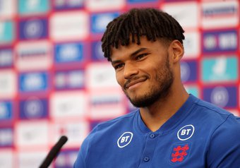 England's Tyrone Mings during the press conference at St George's Park, Burton upon Trent. Picture date: Tuesday June 15, 2021.