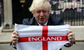 Boris Johnson England flag