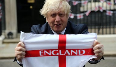 Boris Johnson England flag