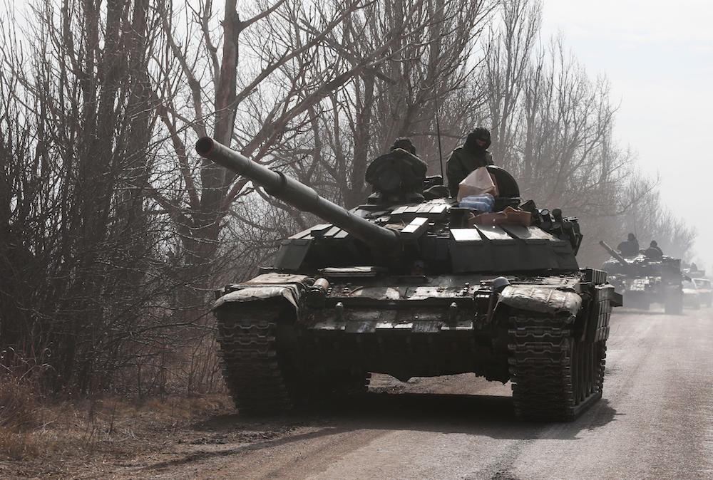 March 2022: ‘Donetsk People’s Republic’ forces outside Volnovakha, Ukraine