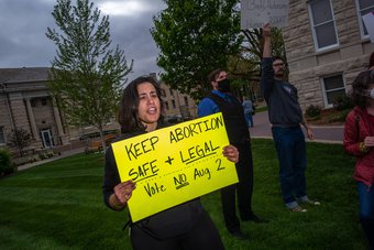 Kansas abortion amendment protest