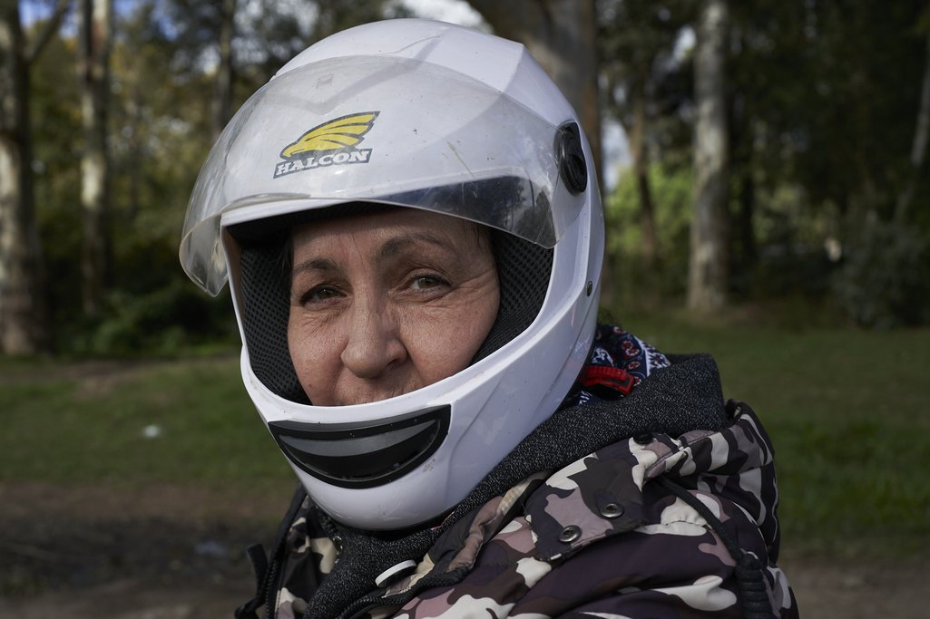 Nancy Baladán in Pando Park, Uruguay, in her tireless search for her missing daughter
