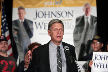Gary Johnson speaks to supporters. Flick/Gage Skidmore. Some rights reserved.