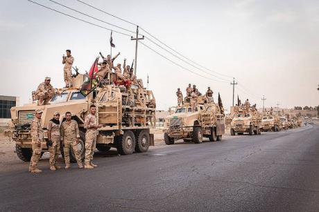The Iraqi Army 16th Division on the way for the Mosul offensive in October 2016. Flickr/Quentin Bruno. Some rights reserved.