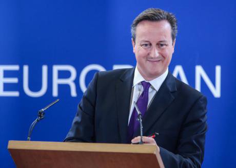 David Cameron at an EU summit in Brussels.