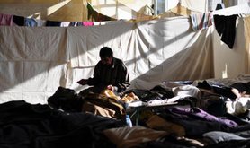 Syrian refugee in Voenna Rampa complex, Bulgaria, 2013. 