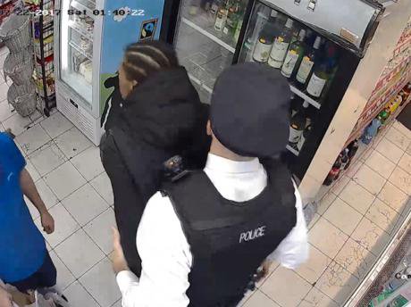 BX47 pulls Rashan’s arms behind his back at 01.40.22