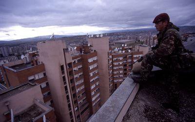 British soldier in Kosovo, 1999. Demotix/Andrew Chittock. All rights reserved.