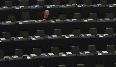 Empty seats at the European Parliament, Strasbourg. Demotix/Serge Mouraret. All rights reserved.