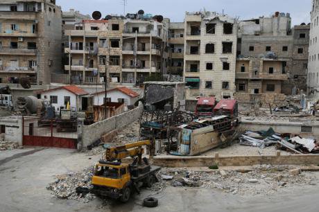 The destruction of Aleppo, locally called 'ghost city', 2014.