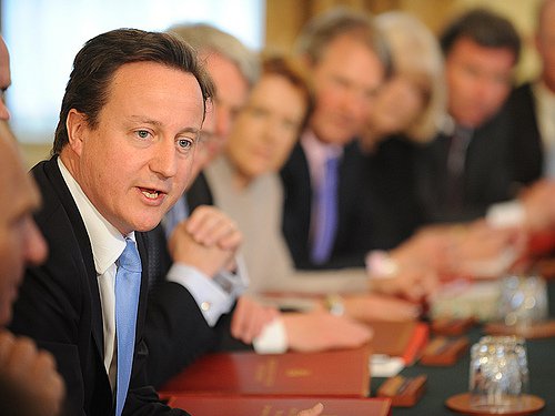 David Cameron at first Cabinet meeting