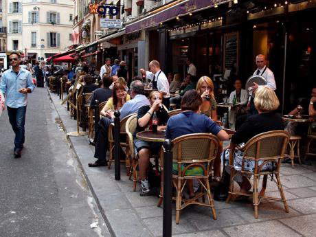 Paris terrace cafe, July, 2014.