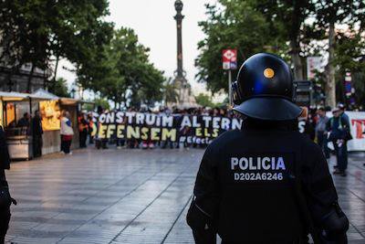 Barcelona protests against the Can Vies evictions.