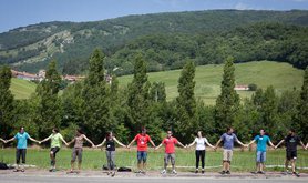 Human Chain in Irurzun for the right to decide for the Basque region